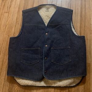 Carhartt Vintage Sherpa Denim Vest Large